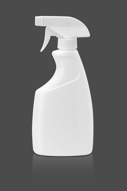blank packaging spray bottle isolated on gray background - Foto, Imagen