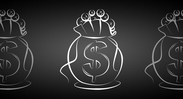 Dólar icono ilustración saco
 - Foto, Imagen