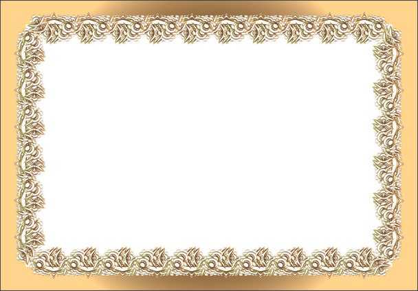 vintage rectangular frame - Vecteur, image