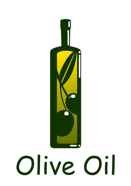 Silhouette de bouteille d'huile d'olive
 - Vecteur, image
