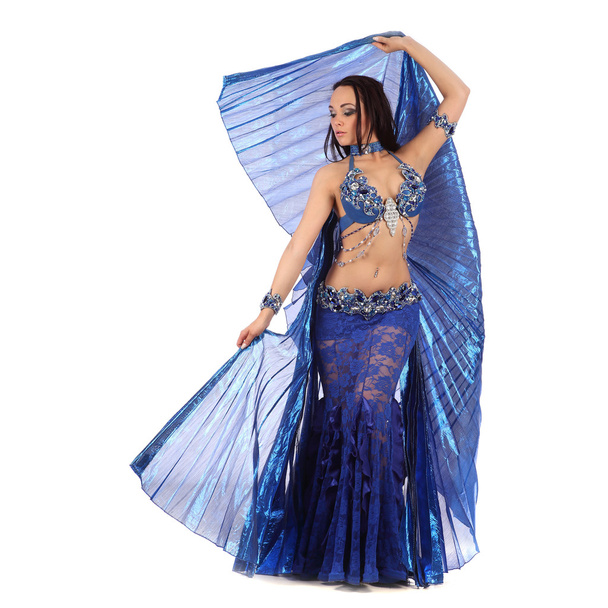 The dancer of belly dance in costume with wings - Foto, immagini