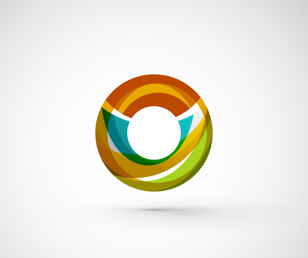 Abstract geometric company logo ring, - ベクター画像