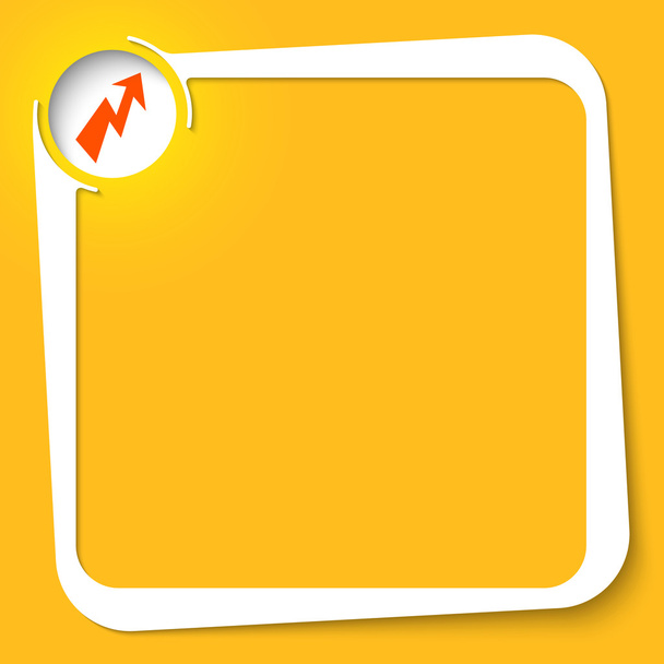 Vector white box for your text and flash symbol - Vector, imagen