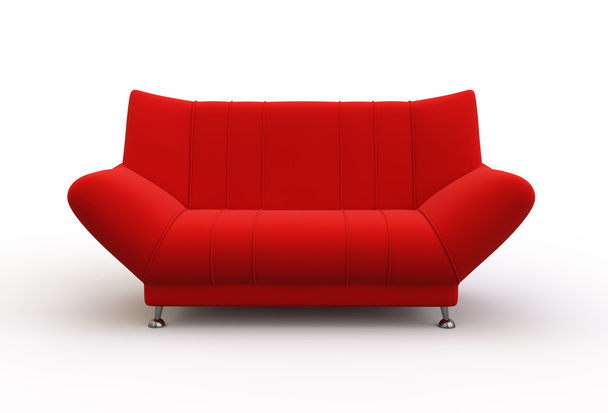 Modern red couch - 写真・画像