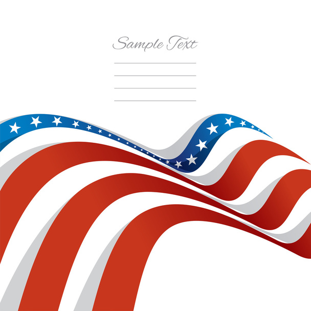 Abstract US flag right cover vector - Vector, Image