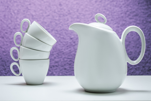 cups and kettle service - Photo, Image
