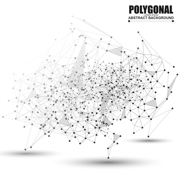 Fondo poligonal de malla de marco de alambre abstracto
 - Vector, Imagen