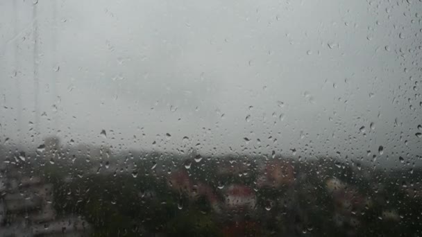 Gocce di pioggia sulla finestra - Filmati, video
