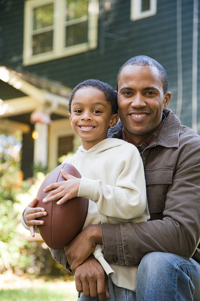 Father and son with football - Photo, Image