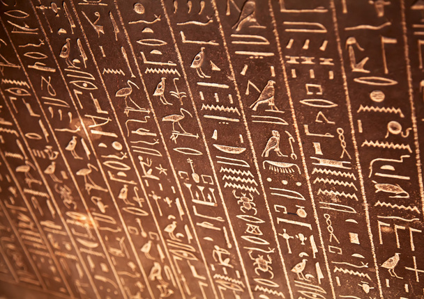 Egyptian hieroglyphs on the wall - Photo, Image