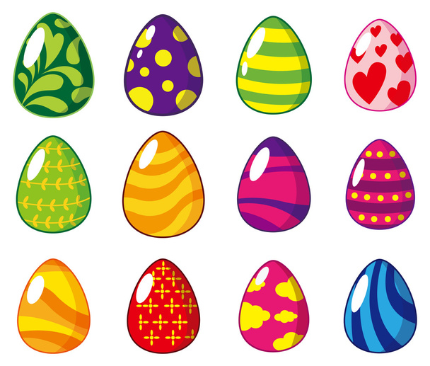 cartoon Easter egg icon - Vector, Image