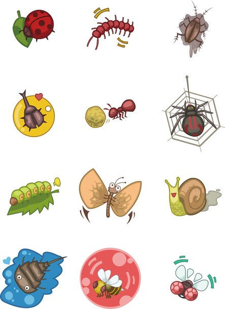 cartoon bug icon - Вектор, зображення