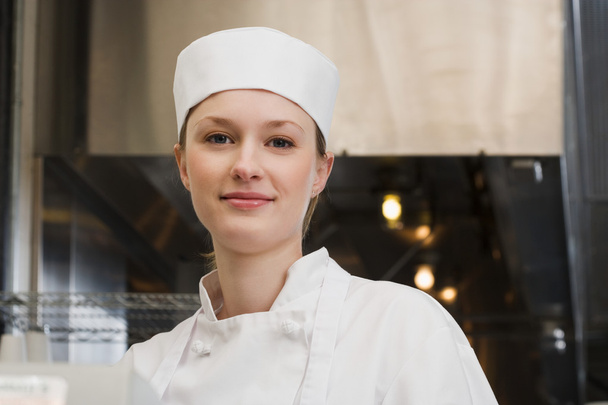 Happy female chef cook - Фото, изображение