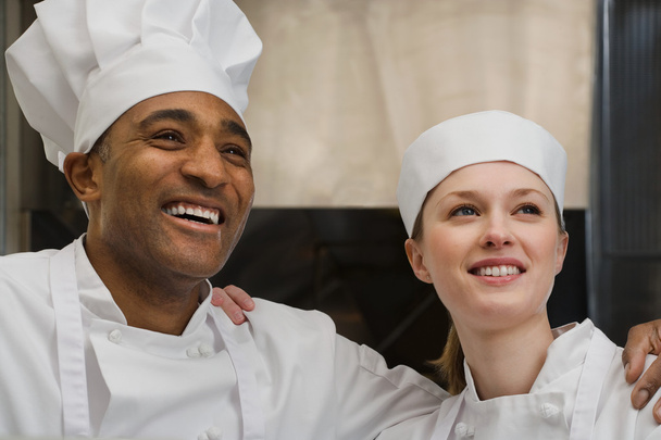 Dois chefs sorrindo
 - Foto, Imagem