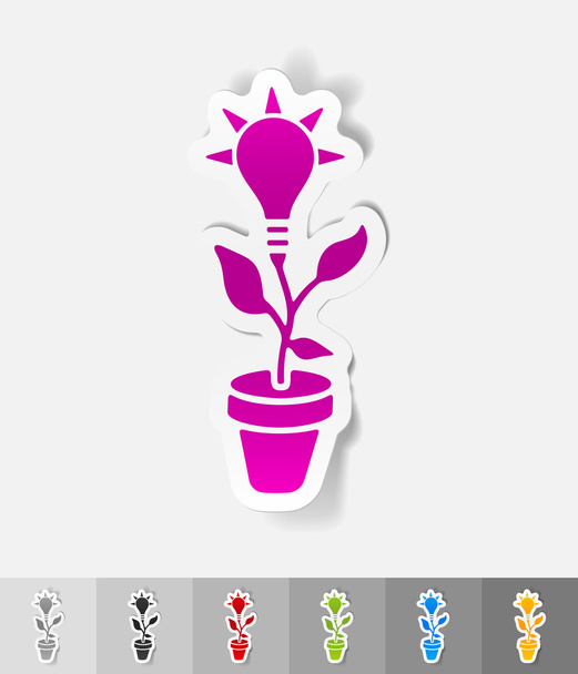 Idea concept paper sticker - Vector, Image