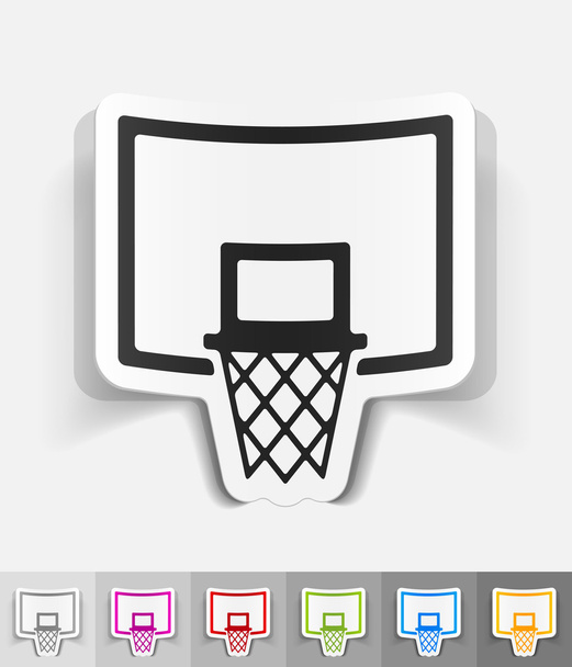 Aufkleber Basketballkorb Papier - Vektor, Bild