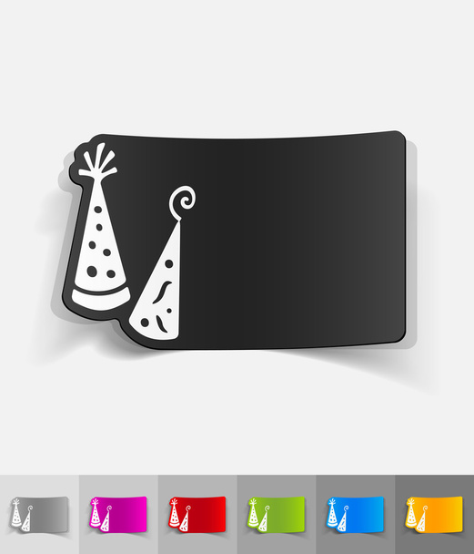 Бумажная наклейка Party Hats
 - Вектор,изображение