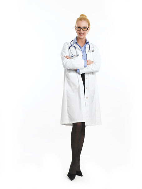 Female doctor with arms crossed - Fotoğraf, Görsel