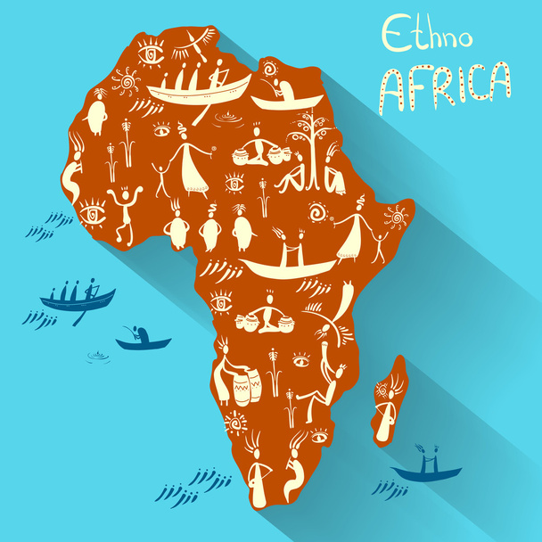 Afrikai etnikai stílusú - Vektor, kép