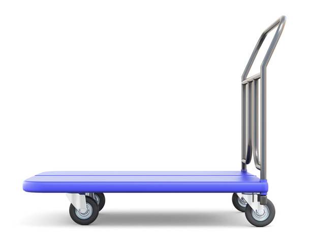 Baggage trolley side view - Photo, Image