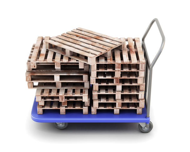 Trolley for transportation of goods with pallets - Photo, Image