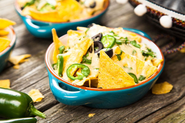 Nachos with melted cheese - Photo, Image