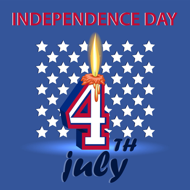 4. Juli Unabhängigkeitstag der Vereinigten Staaten von Amerika - Vektor, Bild