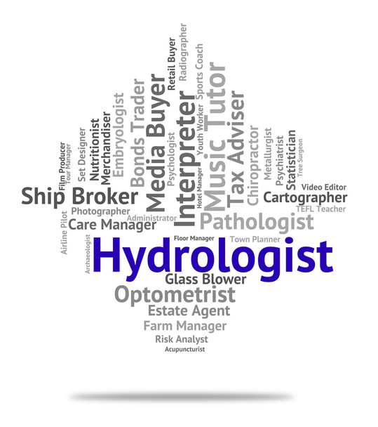 El trabajo del hidrólogo indica palabras de reclutamiento y estudio
 - Foto, imagen