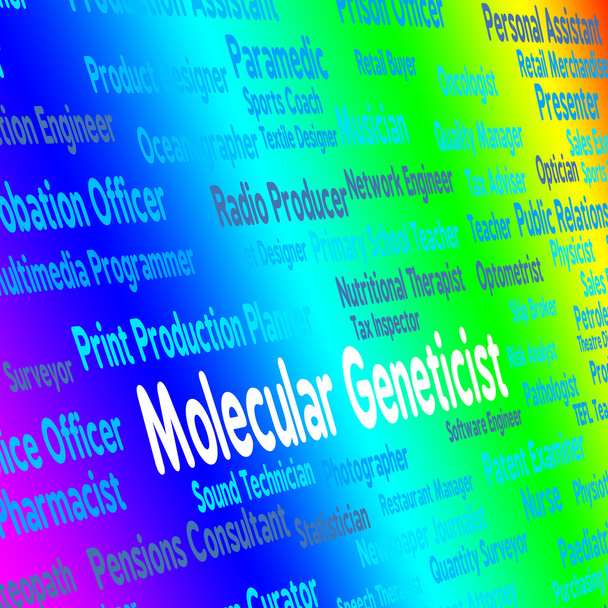 Molecular Geneticist Represents Sub Atomic And Occupation - Photo, Image