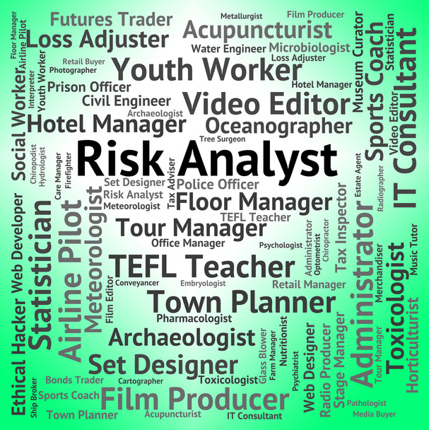 Risk Analyst repräsentiert Position der Analytiker und Analysten - Foto, Bild