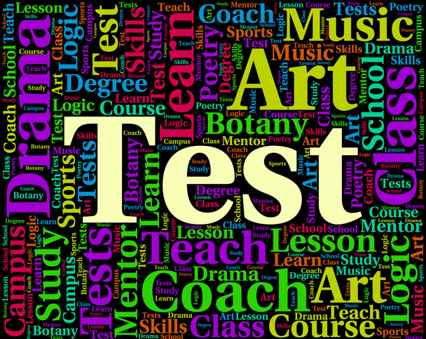 Test Word Indicates Tested Examinations and Assess
 - Фото, изображение