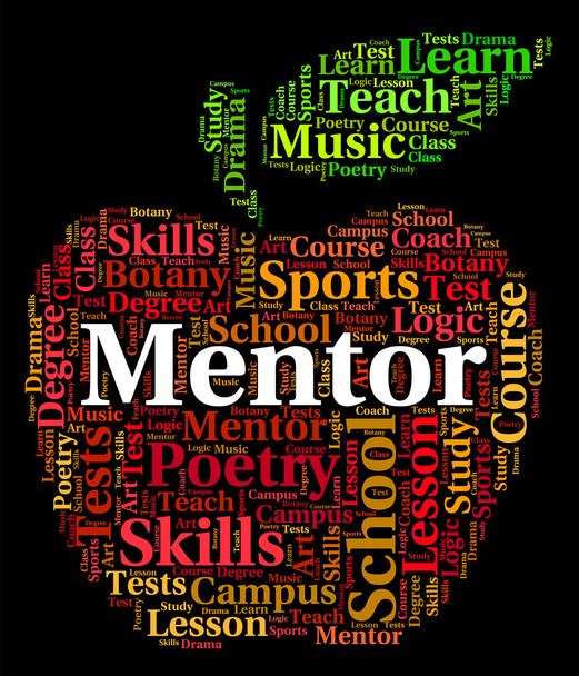 Mentor Word Represents Text Counsellors And Confidants - Foto, Imagem