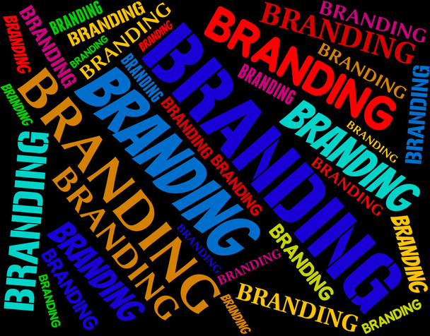 Branding Word Shows Words Label and Logos
 - Фото, изображение