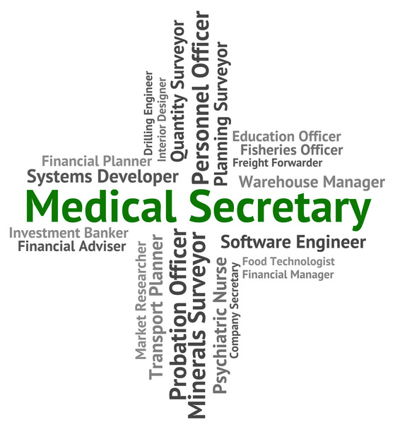 Medische secretaris toont Personal Assistant en beheerder - Foto, afbeelding