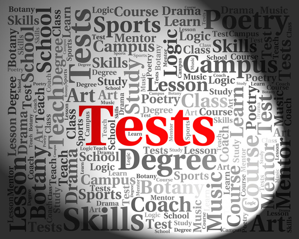 Testes Palavra mostra exames Exame e perguntas
 - Foto, Imagem