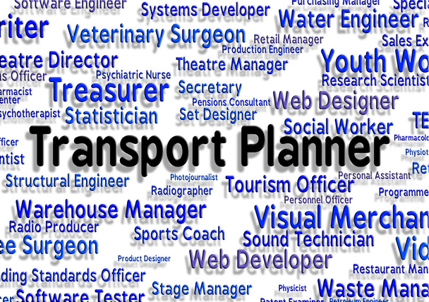 Planowanie transportu pokazuje zawód kariera i zaciągu - Zdjęcie, obraz