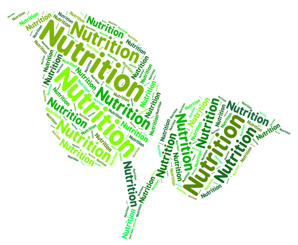 Nutrição Palavra Representa Alimentos e Dietas
 - Foto, Imagem