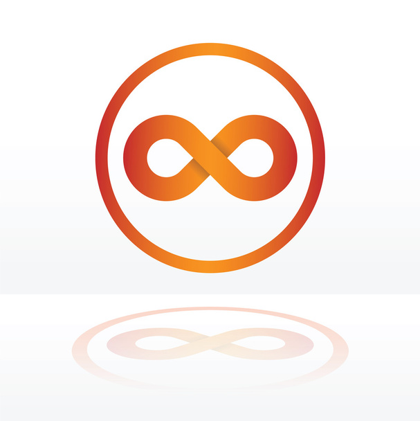 orange infinity symbol - Vector, Image