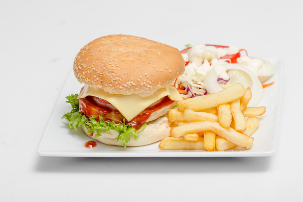 Burger au fromage américain
 - Photo, image
