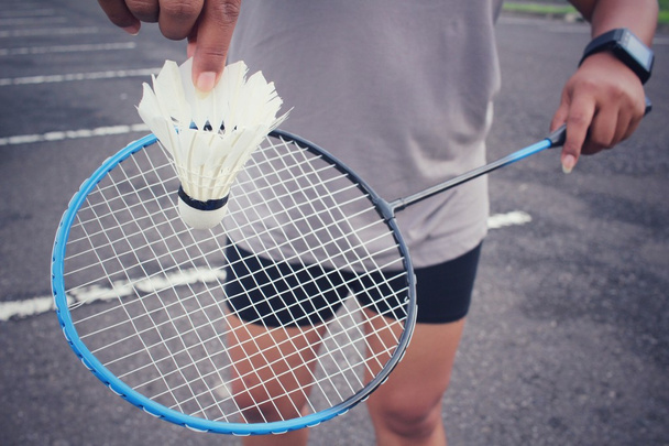 junge Badmintonspielerin - Foto, Bild
