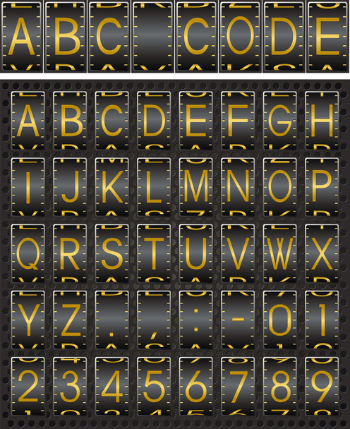 Golden code alphabet - Vecteur, image