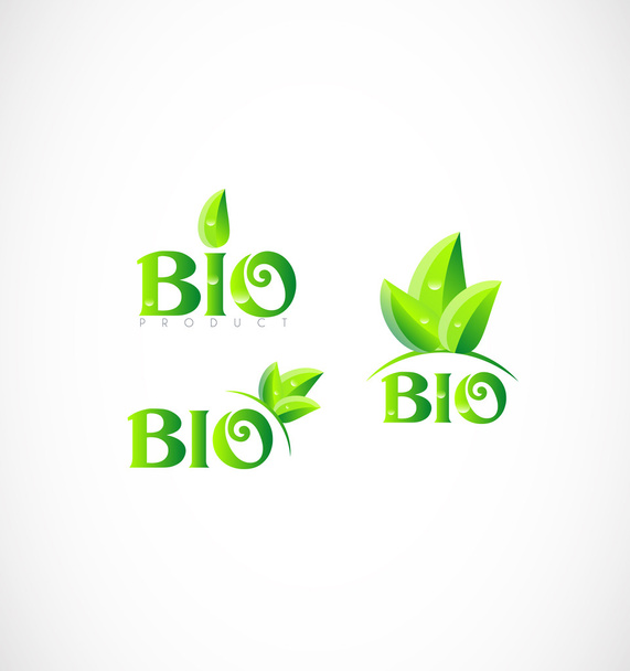 Set icona logo bio eco
  - Vettoriali, immagini