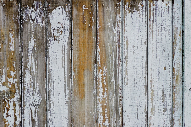 Wooden Planks with cracked color Paint, background - Photo, Image
