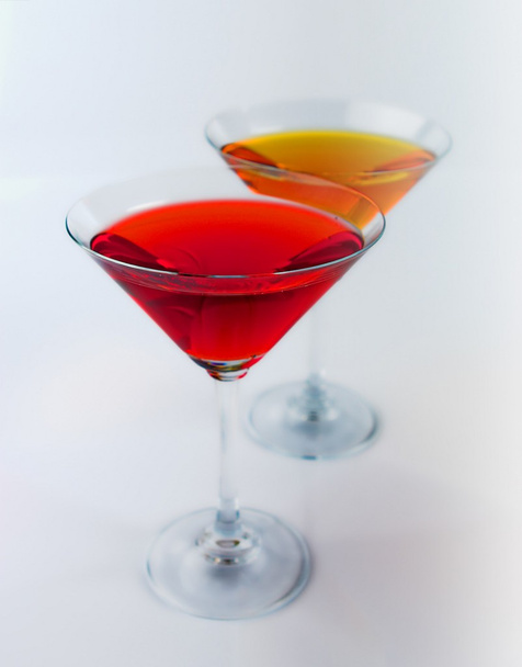 Cocktail in martini glass on white - Fotó, kép