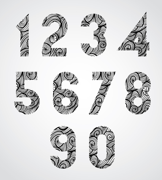 Old style numbers - Вектор, зображення