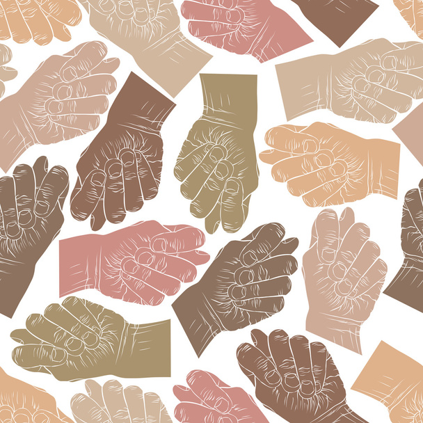 Fig fico hands seamless pattern - Vector, Image