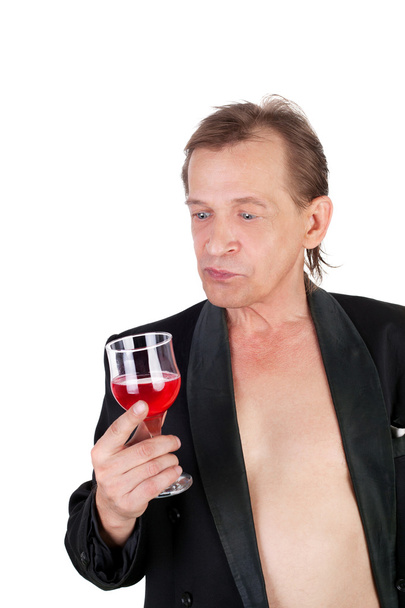 Man with wine - Фото, изображение