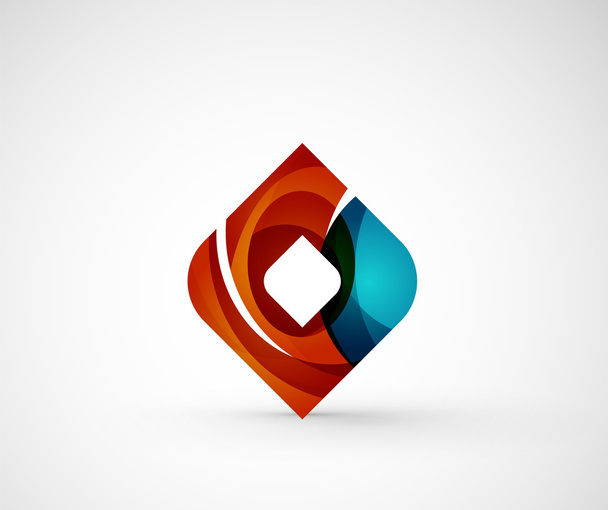 Abstract geometric company logo square, rhomb - Vector, Image