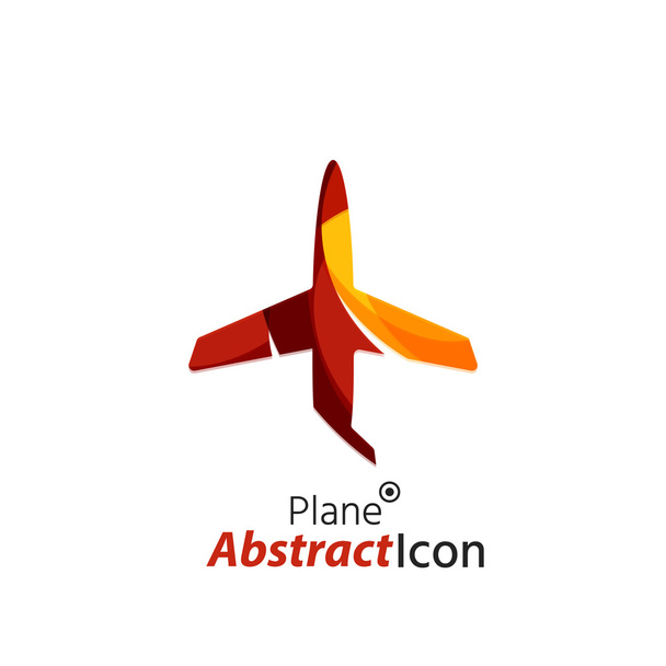 Abstract geometric business corporate emblem - airplane - Vector, Image