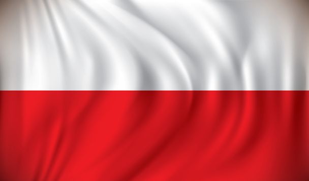 Lengyelország zászlaja - Vektor, kép